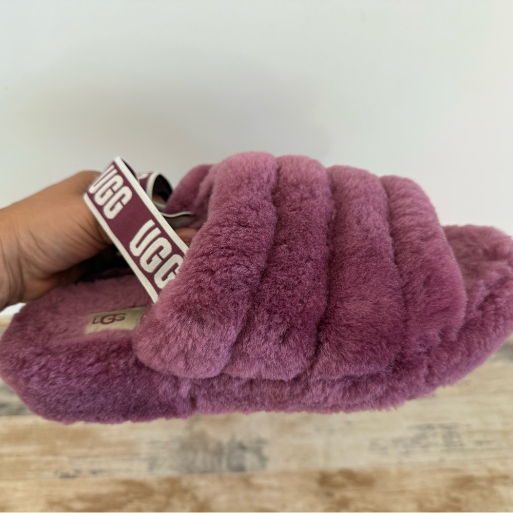 UGG Women's Plush Mauve Slippers - Picture 2 of 4